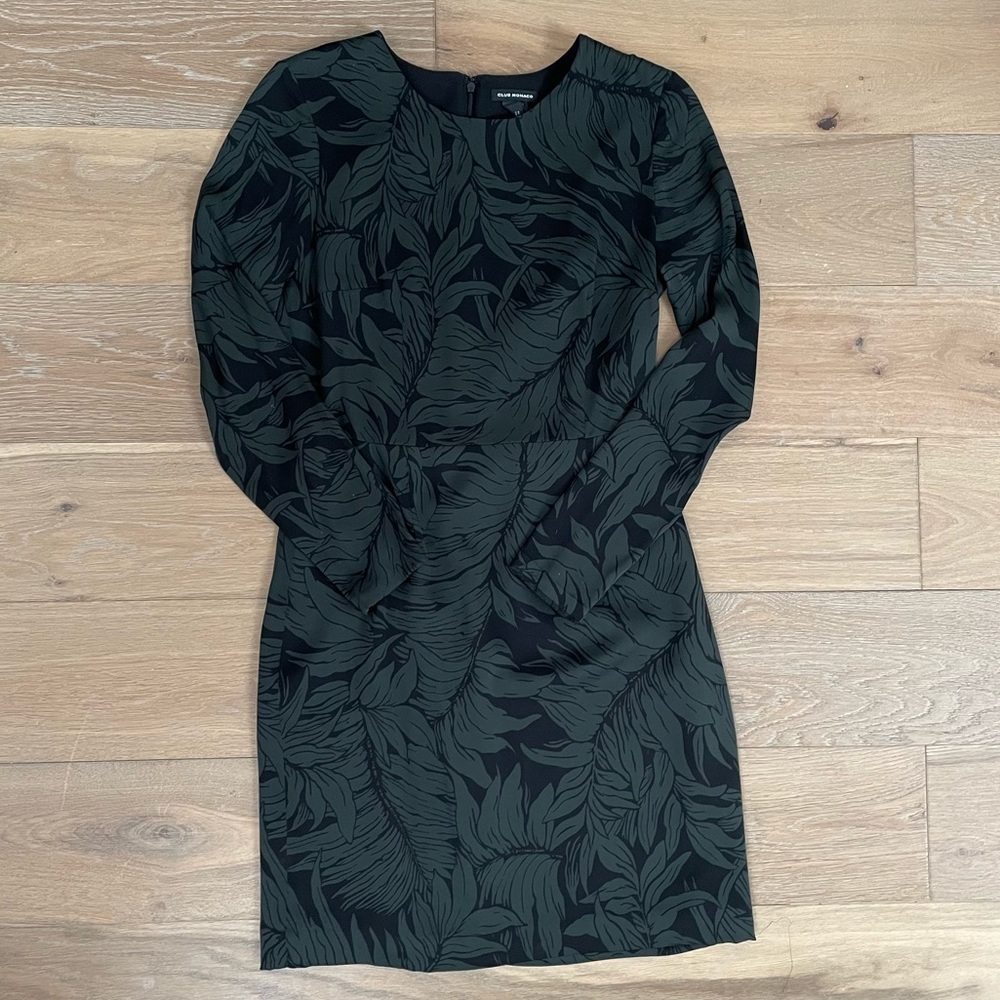 Club Monaco Printed Long Sleeve Dress